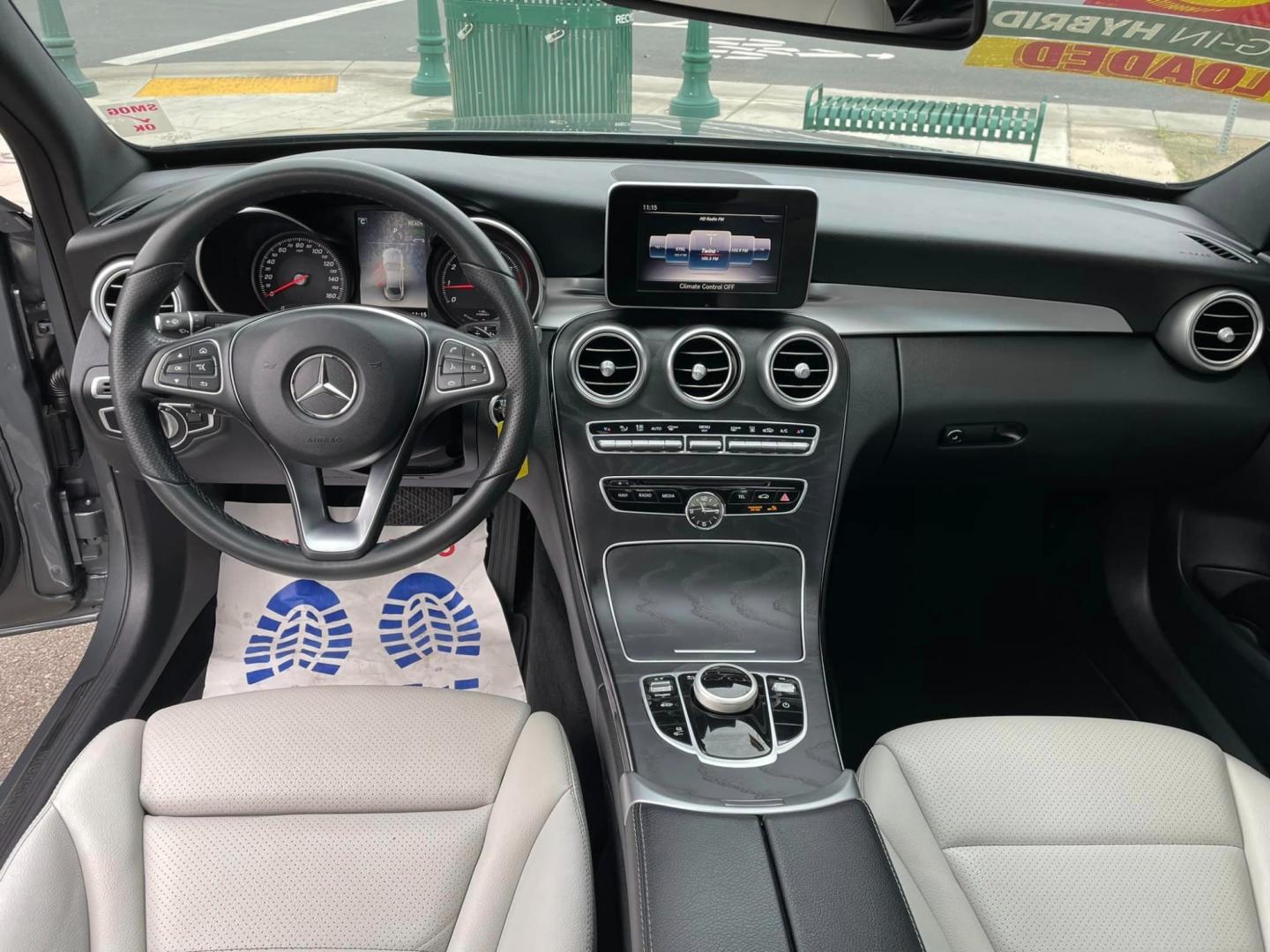 2018 GRAY /BLACK Mercedes-Benz C-Class Hybrid (55SWF4HB6JU) , located at 744 E Miner Ave, Stockton, CA, 95202, (209) 944-5770, 37.956863, -121.282082 - Photo#10